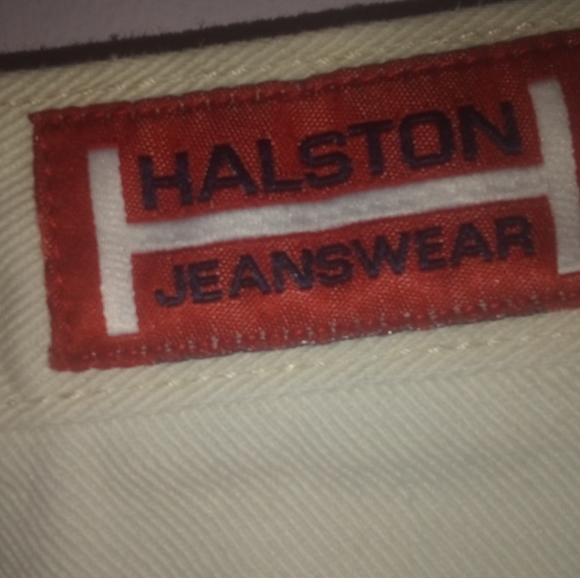 Khaki Denim Halston Jeanswear Cropped Pants Capri Jeans Sz 6 - Picture 3 of 15
